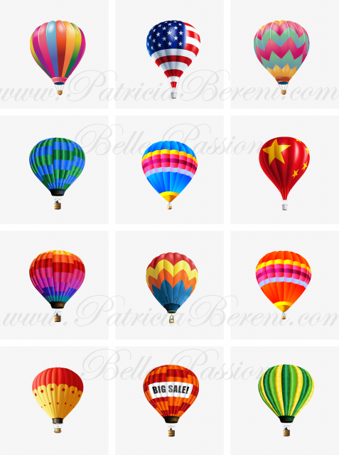 Floating hot air balloons 2 Text